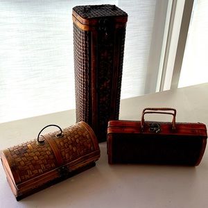 Vintage Wicker Set of 3